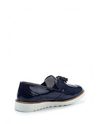 Женские темно-синие кожаные лоферы от Bambu Europa