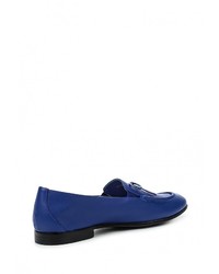 Женские темно-синие кожаные лоферы от Calipso