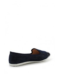 Женские темно-синие кожаные лоферы от Ciengrados