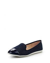 Женские темно-синие кожаные лоферы от Ciengrados