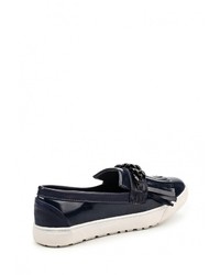 Женские темно-синие кожаные лоферы от Coco Perla