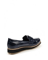 Женские темно-синие кожаные лоферы от Coco Perla