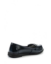 Женские темно-синие кожаные лоферы от Destra