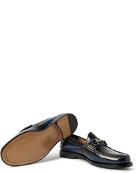 Мужские темно-синие кожаные лоферы от Gucci