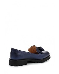 Женские темно-синие кожаные лоферы от Inario