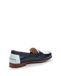 Женские темно-синие кожаные лоферы от Ivory Collection