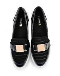 Женские темно-синие кожаные лоферы от LOST INK