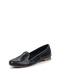 Женские темно-синие кожаные лоферы от Marco Tozzi