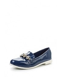 Женские темно-синие кожаные лоферы от Mellisa