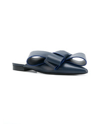 Женские темно-синие кожаные лоферы от DELPOZO