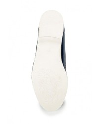 Женские темно-синие кожаные лоферы от Topway