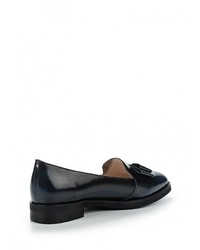 Женские темно-синие кожаные лоферы от Valley