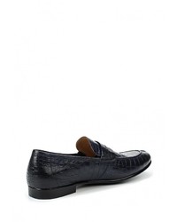 Мужские темно-синие кожаные лоферы от Vitacci
