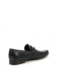 Мужские темно-синие кожаные мокасины от Baldinini