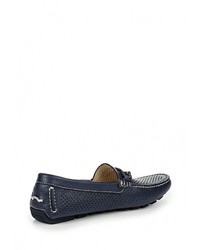 Мужские темно-синие кожаные мокасины от Baldinini
