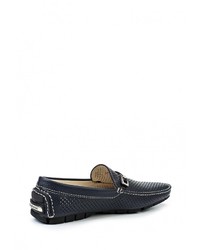 Мужские темно-синие кожаные мокасины от Baldinini