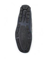 Мужские темно-синие кожаные мокасины от Baldinini