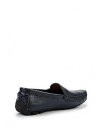 Мужские темно-синие кожаные мокасины от Dino Ricci