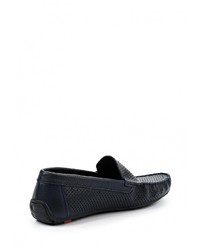 Мужские темно-синие кожаные мокасины от iD active