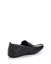 Мужские темно-синие кожаные мокасины от Instreet