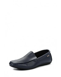Мужские темно-синие кожаные мокасины от Moza-X