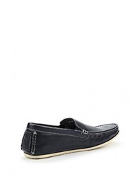 Мужские темно-синие кожаные мокасины от Quattrocomforto