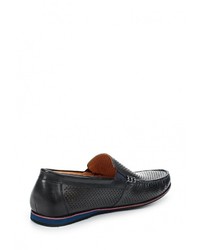 Мужские темно-синие кожаные мокасины от Rosconi