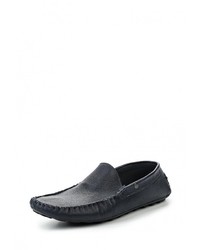 Мужские темно-синие кожаные мокасины от Terra Impossa