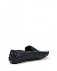 Мужские темно-синие кожаные мокасины от Valor Wolf