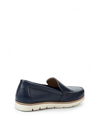 Мужские темно-синие кожаные мокасины от Vitacci