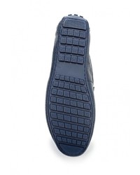 Мужские темно-синие кожаные мокасины от Vitacci