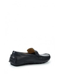 Мужские темно-синие кожаные мокасины от Vitacci