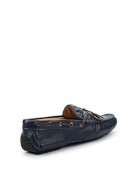 Мужские темно-синие кожаные мокасины от Vitacci