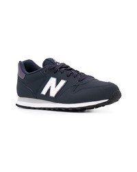 Женские темно-синие кожаные низкие кеды от New Balance