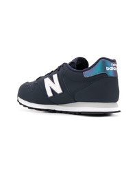 Женские темно-синие кожаные низкие кеды от New Balance