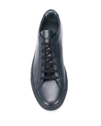 Мужские темно-синие кожаные низкие кеды от Common Projects