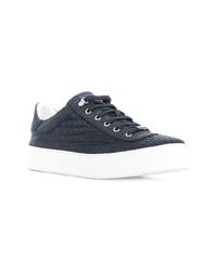 Мужские темно-синие кожаные низкие кеды от Jimmy Choo