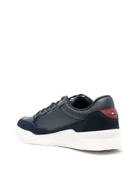 Мужские темно-синие кожаные низкие кеды от Tommy Hilfiger