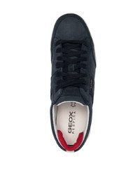 Мужские темно-синие кожаные низкие кеды от Geox