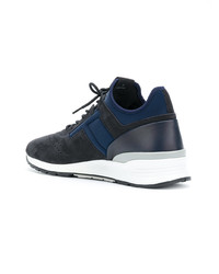 Мужские темно-синие кожаные низкие кеды от Tod's