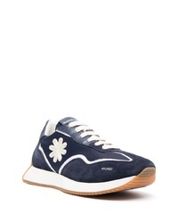 Мужские темно-синие кожаные низкие кеды от Manuel Ritz