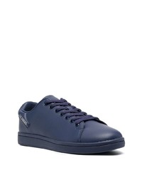 Мужские темно-синие кожаные низкие кеды от Raf Simons