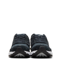 Женские темно-синие кожаные низкие кеды от New Balance