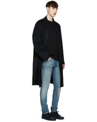 Мужские темно-синие кожаные низкие кеды от Common Projects