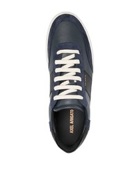 Мужские темно-синие кожаные низкие кеды от Axel Arigato