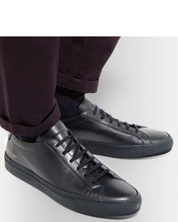 Мужские темно-синие кожаные низкие кеды от Common Projects