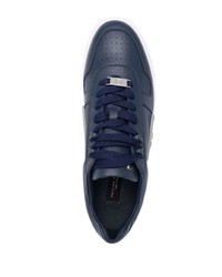 Мужские темно-синие кожаные низкие кеды от Philipp Plein