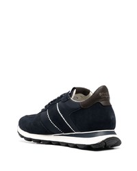 Мужские темно-синие кожаные низкие кеды от Geox