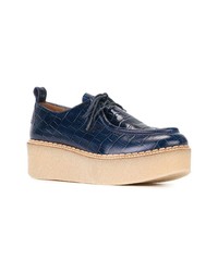 Женские темно-синие кожаные оксфорды от Flamingos