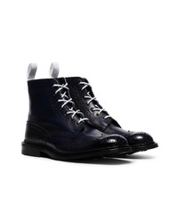 Мужские темно-синие кожаные повседневные ботинки от Trickers
